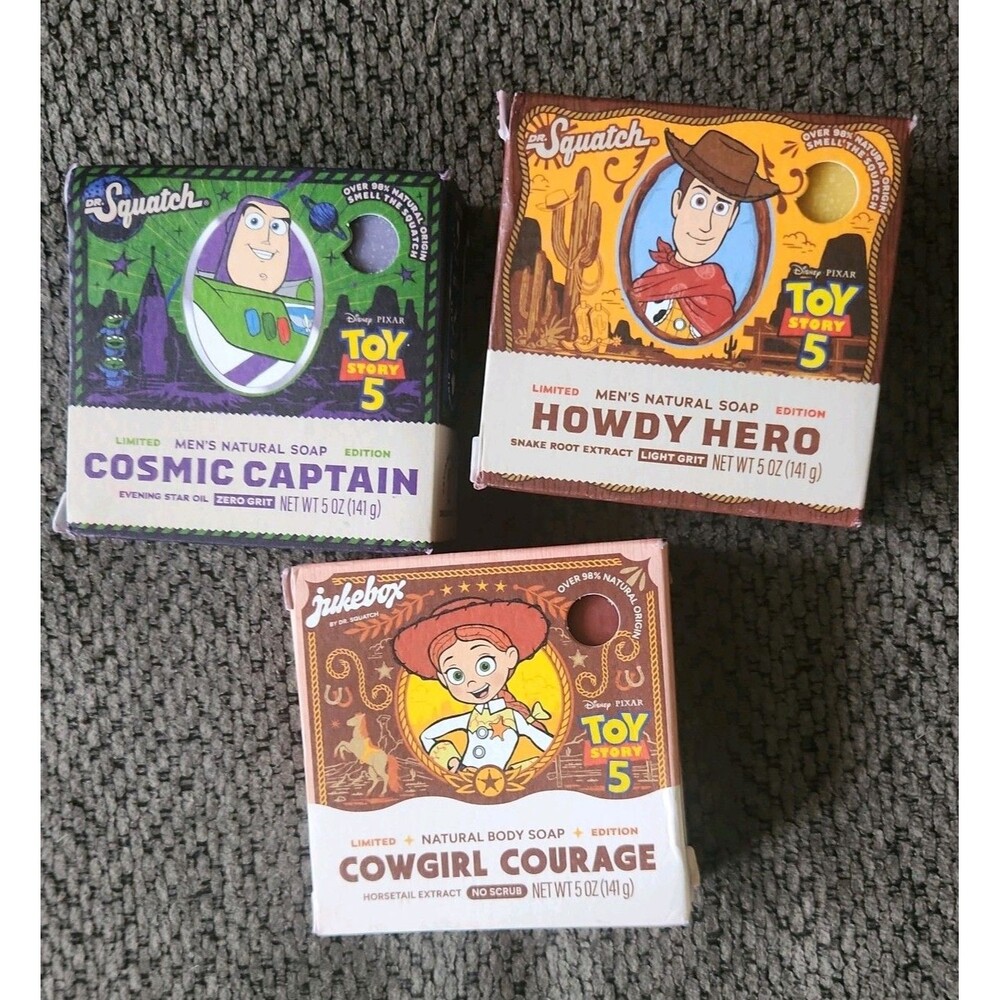 Toy Story 5 Soap Dr. Squatch Woody Jesse Buzz Lightyear Howdy Hero Jukebox 2026